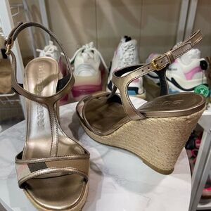 Burberry wedge sandals